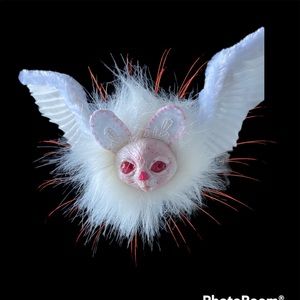 Halloween decoration Albino ceiling or wall hanging art doll collectible Bat